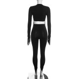 Tassel Long Sleeve Top Two Piece Pants Set MXBF-D26ST405