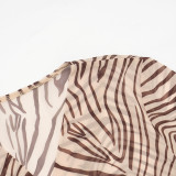 Zebra Pattern Long Sleeve Shirt GDSF-J26TP466