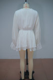 Flare Sleeve Solid Color Mini Dress GANY-LB3217