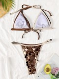 Sexy Sequin Color Block Bikinis 2 Piece Swimsuit CASF-6827