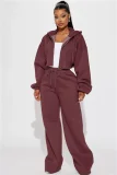 Long Sleeve Sport Sweatshirt Two Piece Pants Set YMZY-0616