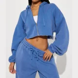 Long Sleeve Sport Sweatshirt Two Piece Pants Set YMZY-0616