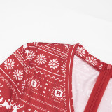 Christmas Print V Neck Romper GDSF-D26RP435