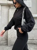 Long Sleeve Zipper Coat Two Piece Pants Set YMZY-56167