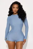 Long Sleeve Solid Color Sport Romper GKYS-2570