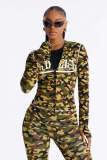 VIP1 Letter Printed Long Sleeve Coat Pants Suit GKYS-2641