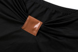 Solid Color Long Sleeve Two Piece Skirts Set XEF-K6S19652A