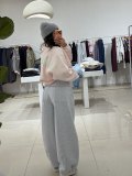 Adjustable drawstring Loose Plush Sweatpants TK-6359