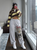 Solid Color Printed Sport Pants YWXS-K26L3050