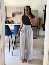Adjustable drawstring Loose Plush Sweatpants TK-6359