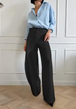 Solid Color Irregular Casual Straight Pants QODY-Y6076X