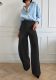 Solid Color Irregular Casual Straight Pants QODY-Y6076X