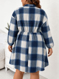 Long Sleeve Plaid Casual Dress HNIF-DHN247