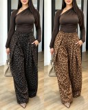 Leopard Printed High Waist Pants QODY-6082