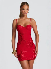 Sexy Sling Backless Bandage Dress GADE-110321