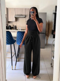 Adjustable drawstring Loose Plush Sweatpants TK-6359