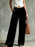 Solid Color Corduroy Casual Pants HMS-30004