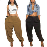 Solid Color Casual Pants BGN-373