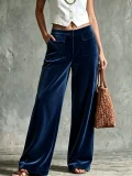 Solid Color Corduroy Casual Pants HMS-30004