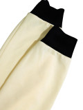 Color Block Long Sleeve Top Two Piece Pants Set HNIF-GY346