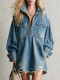 Fashion Zipper Denim Dress HMS-30001