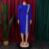 Plus Size Long Sleeve Slim Pencil Dress GATE-442