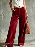 Solid Color Corduroy Casual Pants HMS-30004