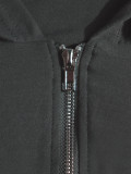 Long Sleeve Zipper Hooded Two Piece Pants Set HNIF-TY024