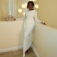 Solid Color Long Sleeve Maxi Dress GJYO-JD303565