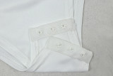 Long Sleeve V Neck Bodysuit Ruched Skirt 2 Piece Set GJYO-JSD711825