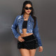 Fashion Holes Long Sleeve Denim Short Coat GDAM-218753