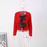 Plus Size Long Sleeve Sequin Tops GNYX-234