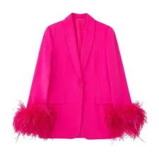 Solid Color Hot Drill Blazer Coat Pants Suit GNQF-S198