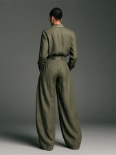 Long Sleeve Solid Color Shirt Pants 2 Piece Set GSNU-3057