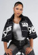 Letter Printed Loose Short Coats GFCF-1600