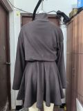 Long Sleeve Solid Color Sweater Two Piece Skirts Set GSXL-HD9918