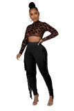 Solid Color Tassel Pants GFMA-TE24P035
