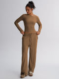 Long Sleeve Solid Color Two Piece Pants Set GSXL-HD251125