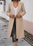 Long Sleeve Lapel Long Coat GSXL-HD9946