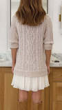 Plus Size Knits Patchwork Long Sleeve Mini Dress GSXL-BH3062
