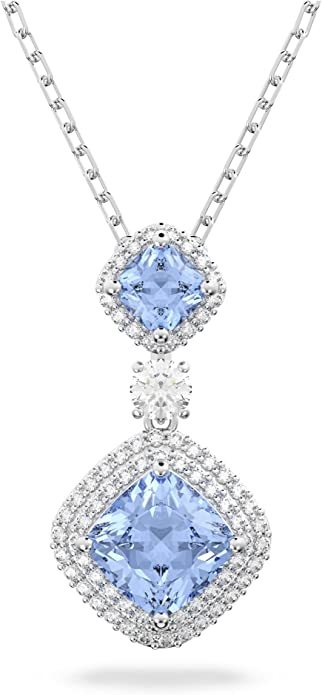 Swarovski Collana Angelic, blu, placcato rodio