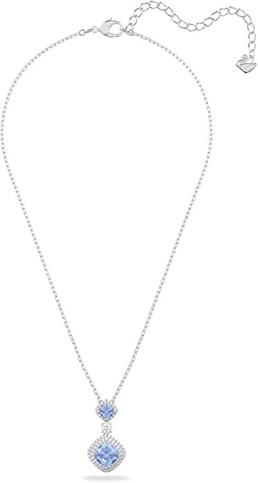Swarovski Collana Angelic, blu, placcato rodio