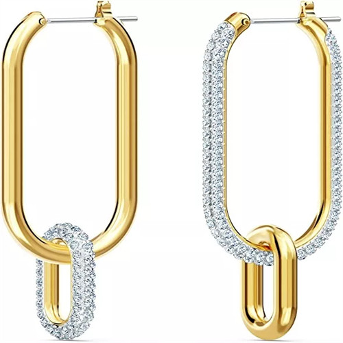 Swarovski Orecchini Time, Asimmetrico, Bianco, Mix di Placcature