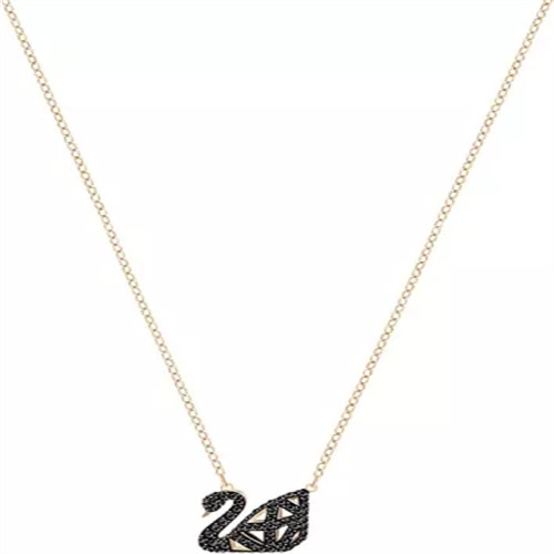Swarovski Collana Facet Swan, Mix di Placcature, Nero