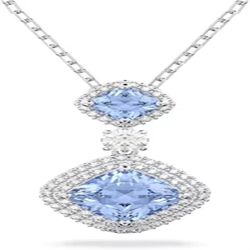 Swarovski Collana Angelic, blu, placcato rodio