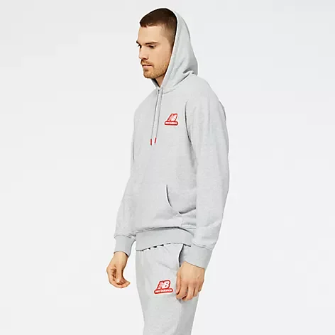 Felpa con cappuccio NB Essentials Stacked Rubber PO
