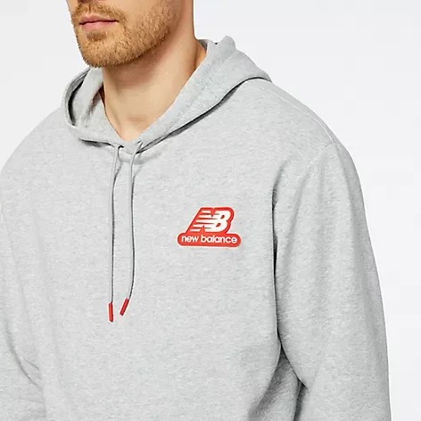 Felpa con cappuccio NB Essentials Stacked Rubber PO
