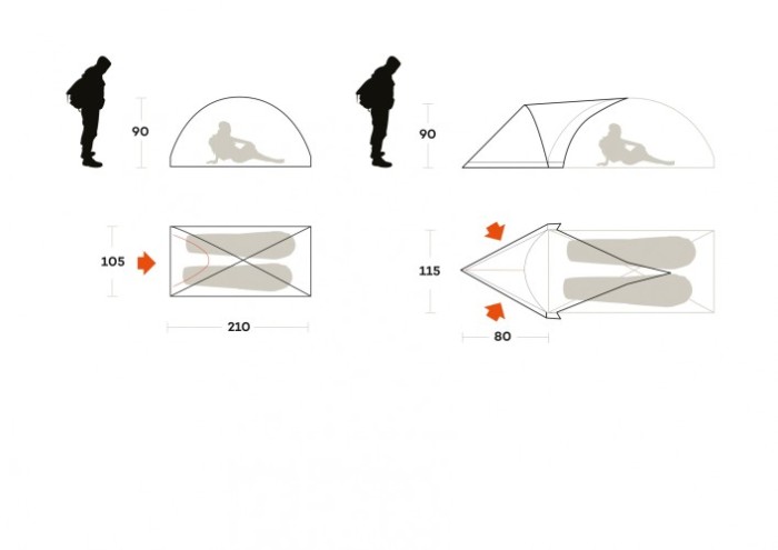 FERRINO TENT EXTREME 2 ARANCIO