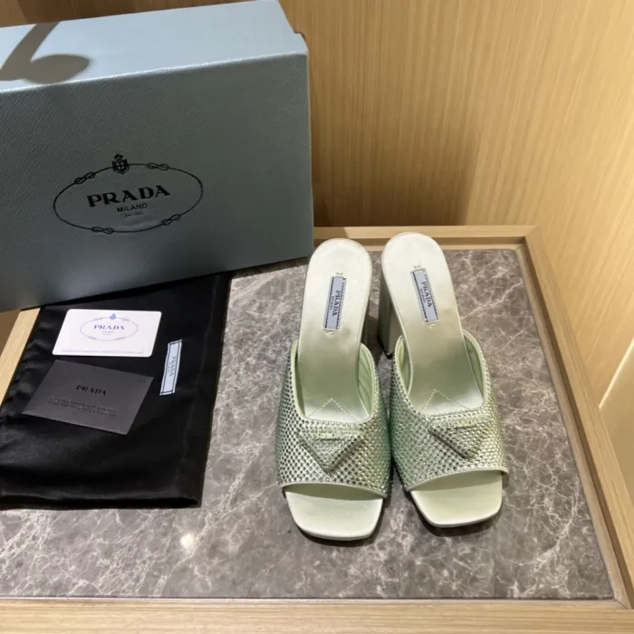 Prada Satin Pumps with Crystals Size 35-41 9-Color