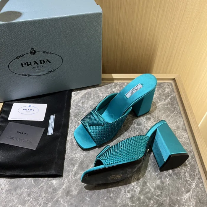 Prada Satin Pumps with Crystals Size 35-41 9-Color